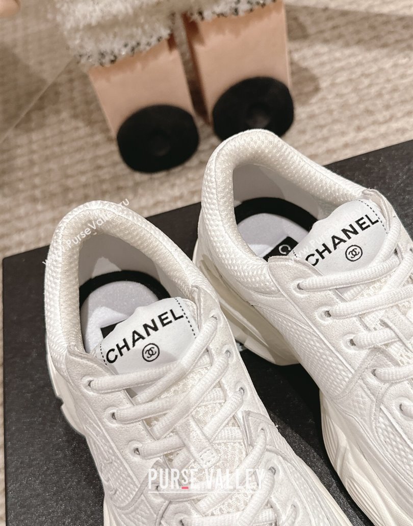 Chanel Suede Fabric Sneakers White2 2025 CH030510 (MD-250305060)
