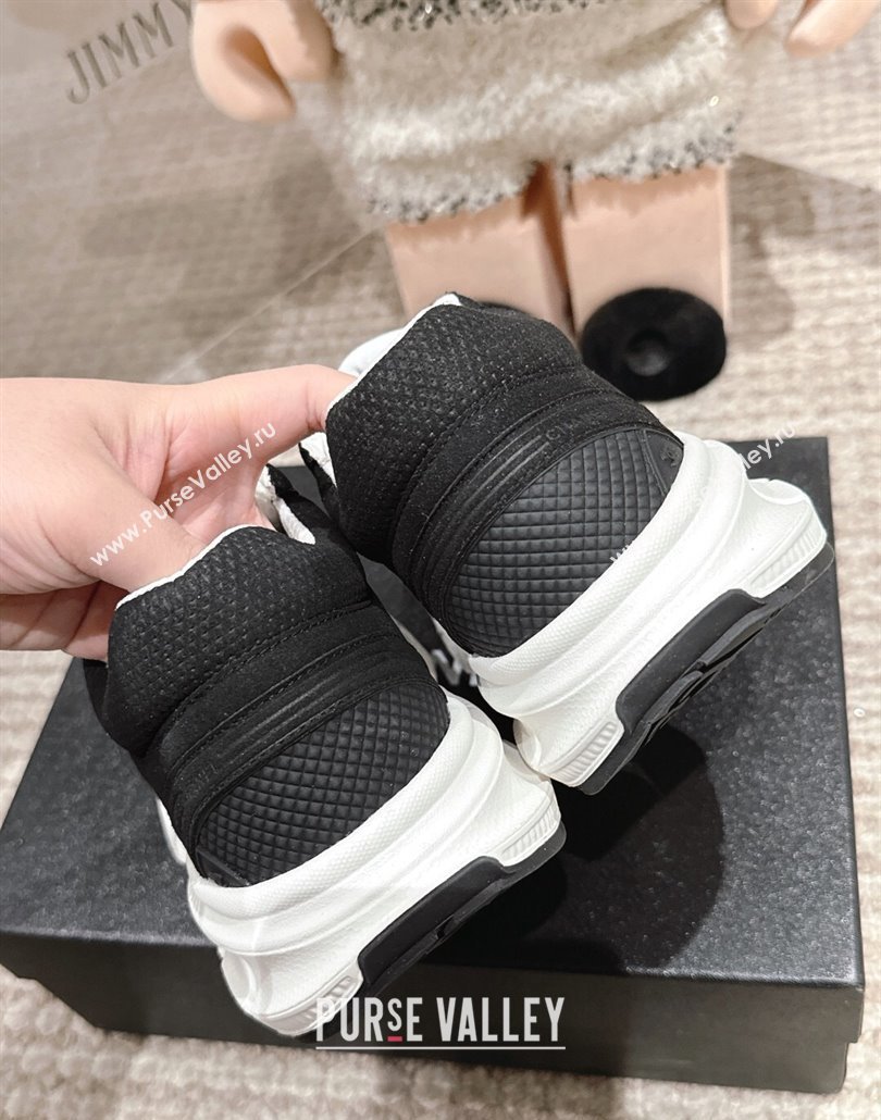 Chanel Suede Fabric Sneakers Black2 2025 CH030510 (MD-250305061)