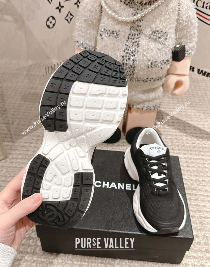 Chanel Suede Fabric Sneakers Black2 2025 CH030510 (MD-250305061)