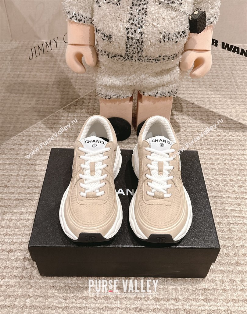 Chanel Suede Fabric Sneakers Beige 2025 CH030510 (MD-250305062)