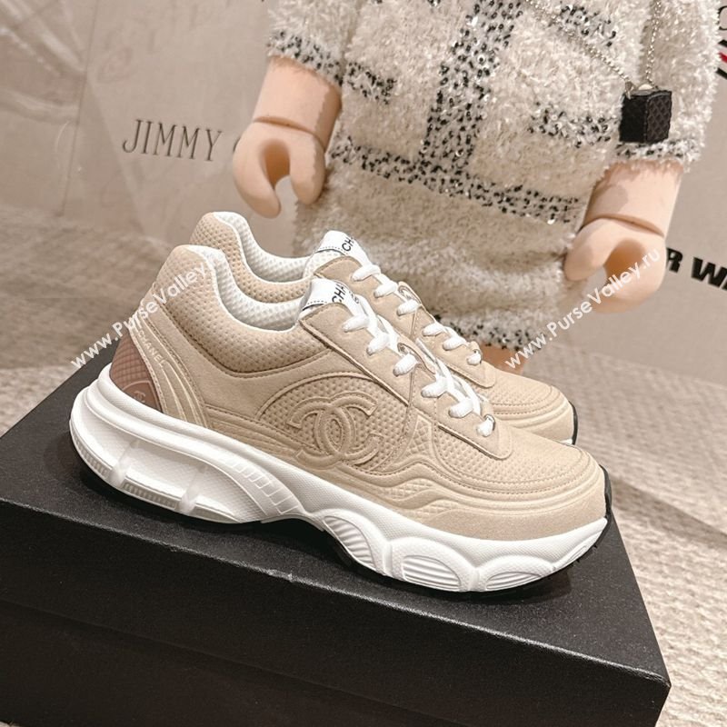 Chanel Suede Fabric Sneakers Beige 2025 CH030510 (MD-250305062)
