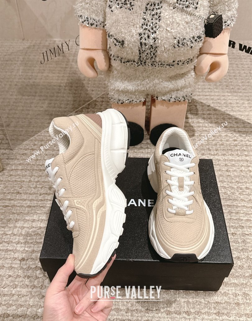Chanel Suede Fabric Sneakers Beige 2025 CH030510 (MD-250305062)