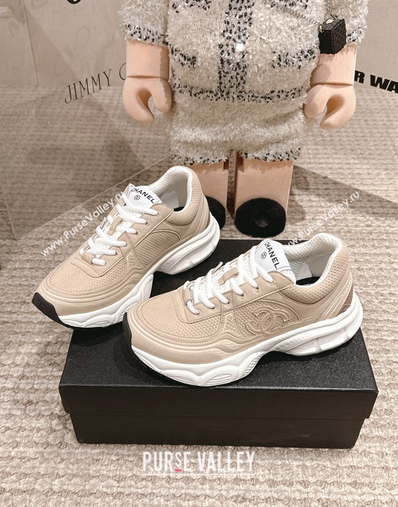 Chanel Suede Fabric Sneakers Beige 2025 CH030510 (MD-250305062)