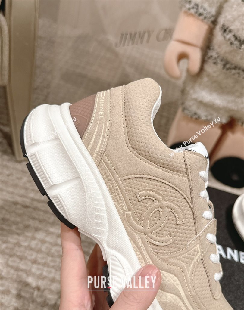 Chanel Suede Fabric Sneakers Beige 2025 CH030510 (MD-250305062)