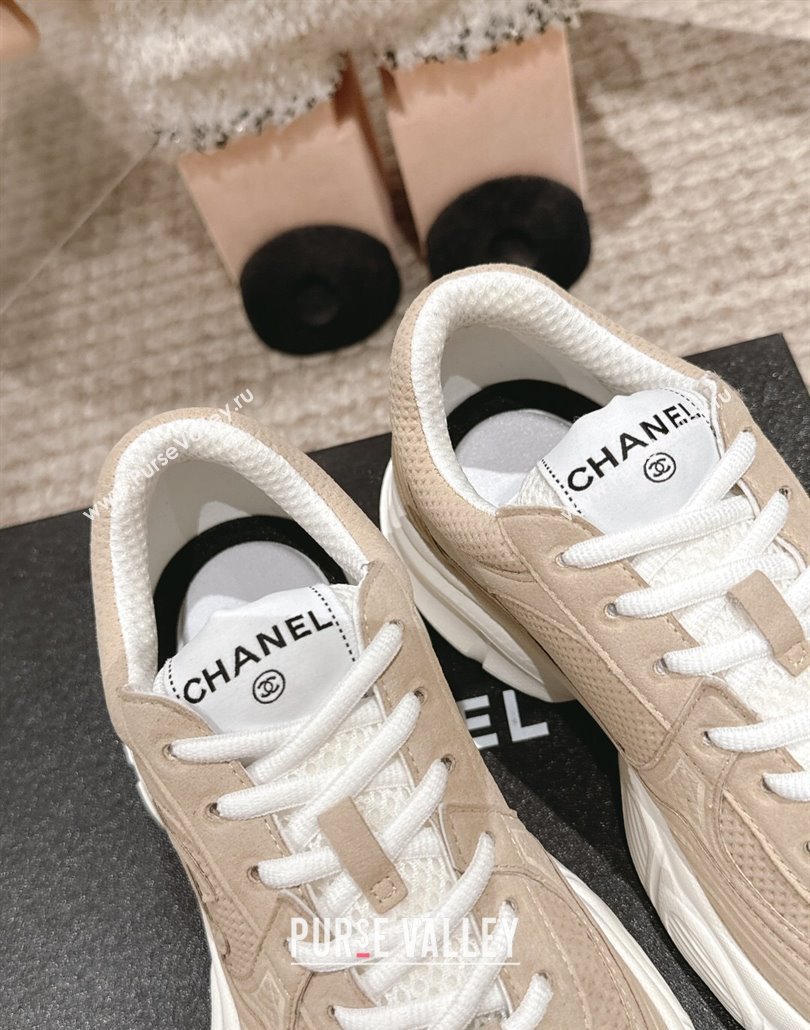 Chanel Suede Fabric Sneakers Beige 2025 CH030510 (MD-250305062)
