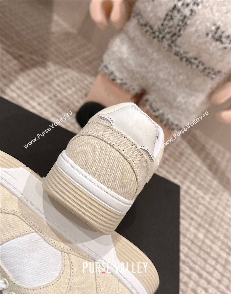 Chanel Canvas Platform Sneakers Beige/White 2025 CH030511 (MD-250305067)
