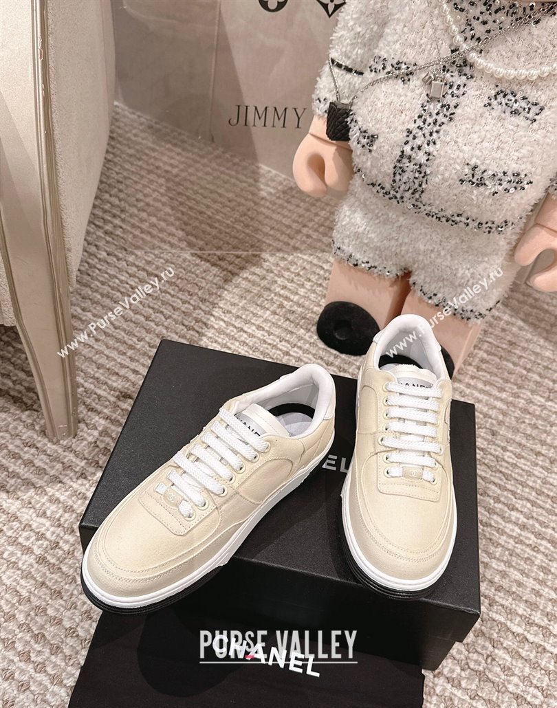 Chanel Canvas Platform Sneakers Light Beige 2025 CH030511 (MD-250305070)