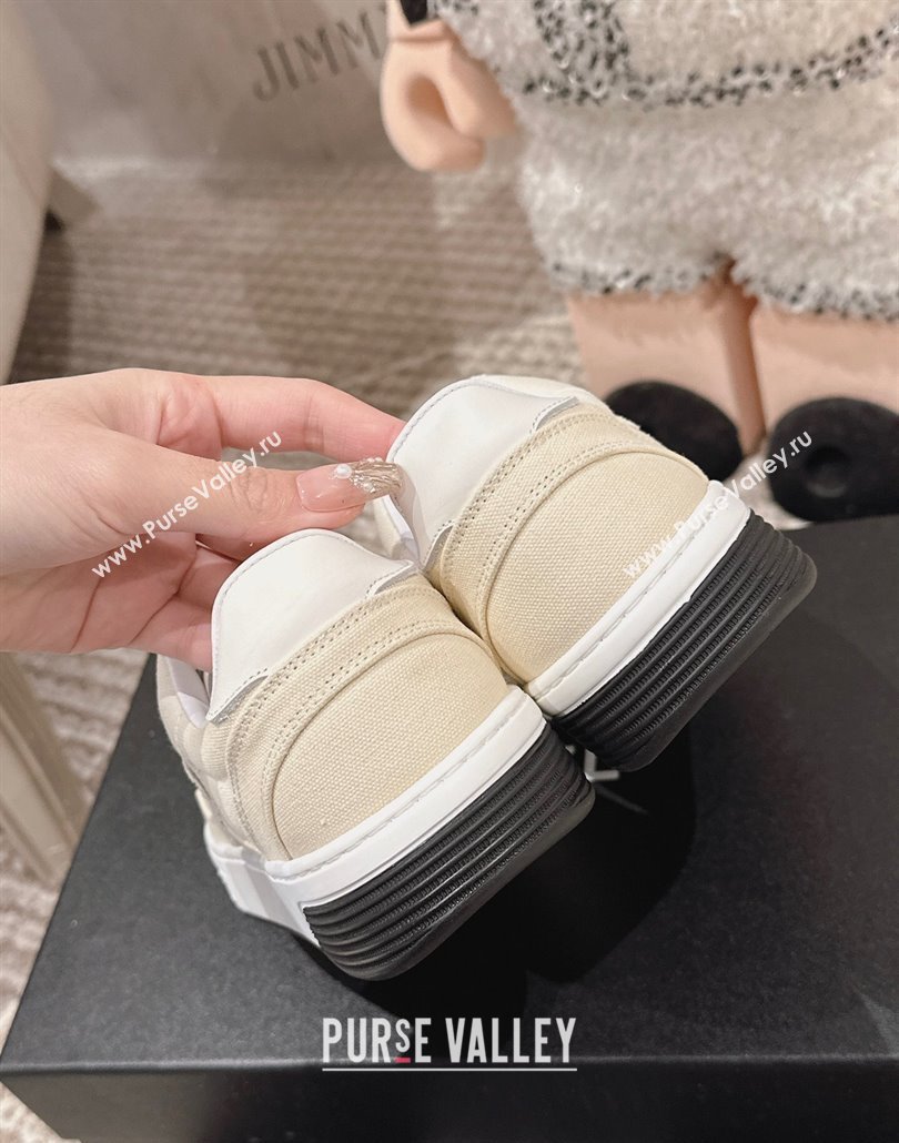 Chanel Canvas Platform Sneakers Light Beige 2025 CH030511 (MD-250305070)