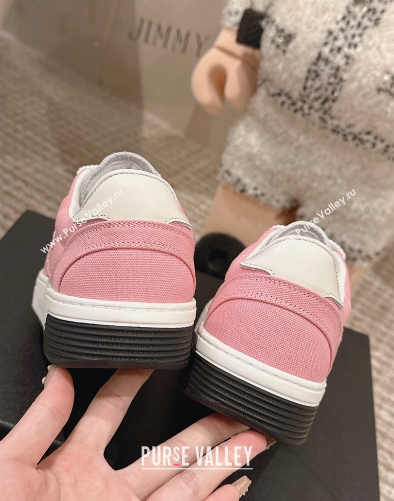 Chanel Canvas Platform Sneakers Pink2 2025 CH030511 (MD-250305072)
