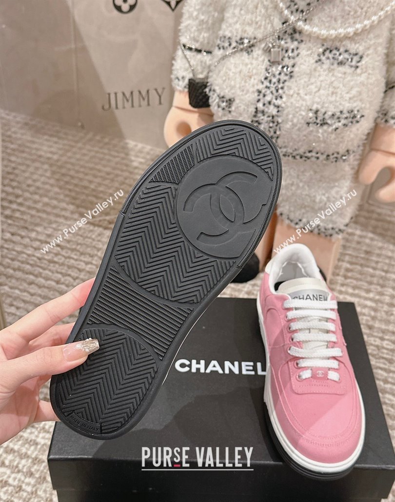 Chanel Canvas Platform Sneakers Pink2 2025 CH030511 (MD-250305072)