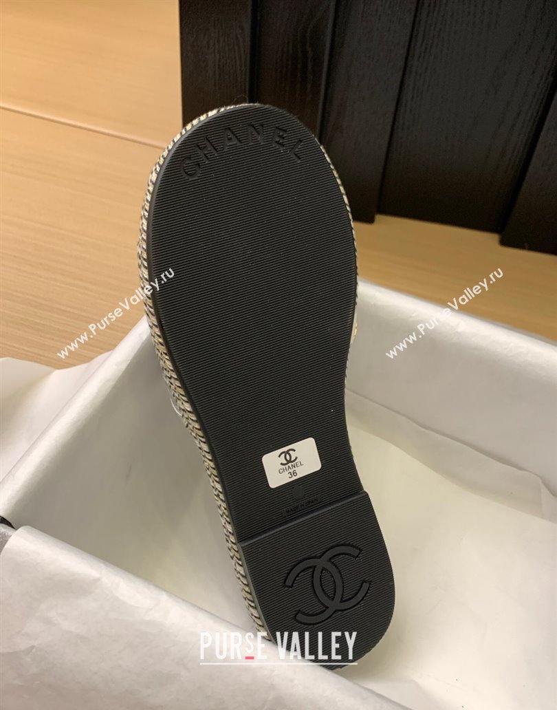 Chanel Cutout Calfskin Flat Slides Sandal Silver 2025 CH041611 (MD-250416081)