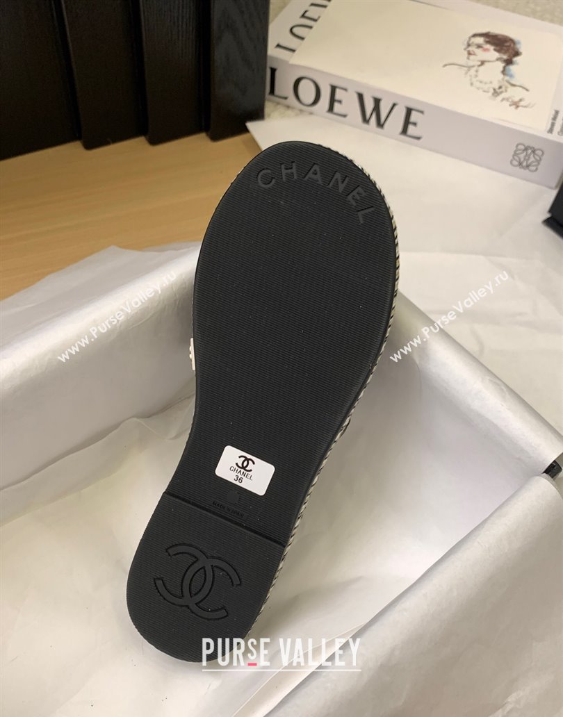 Chanel Cutout Calfskin Flat Slides Sandal Black 2025 CH041611 (MD-250416082)