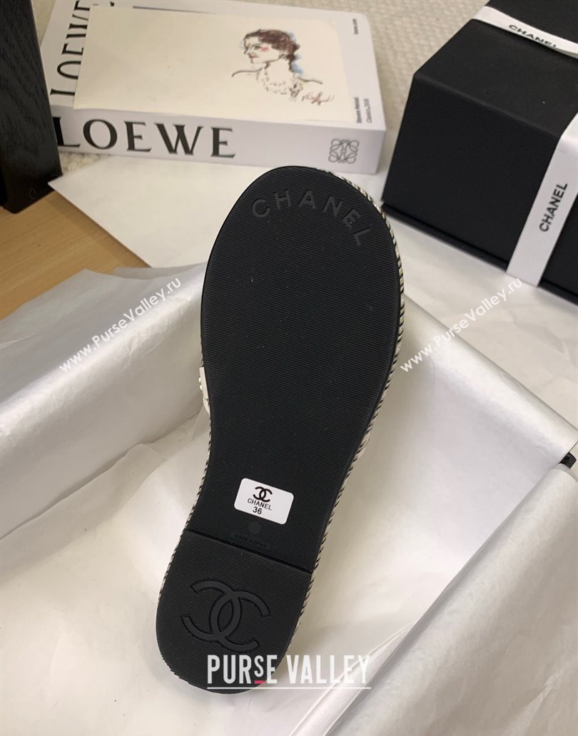 Chanel Cutout Calfskin Flat Slides Sandal White 2025 CH041611 (MD-250416083)