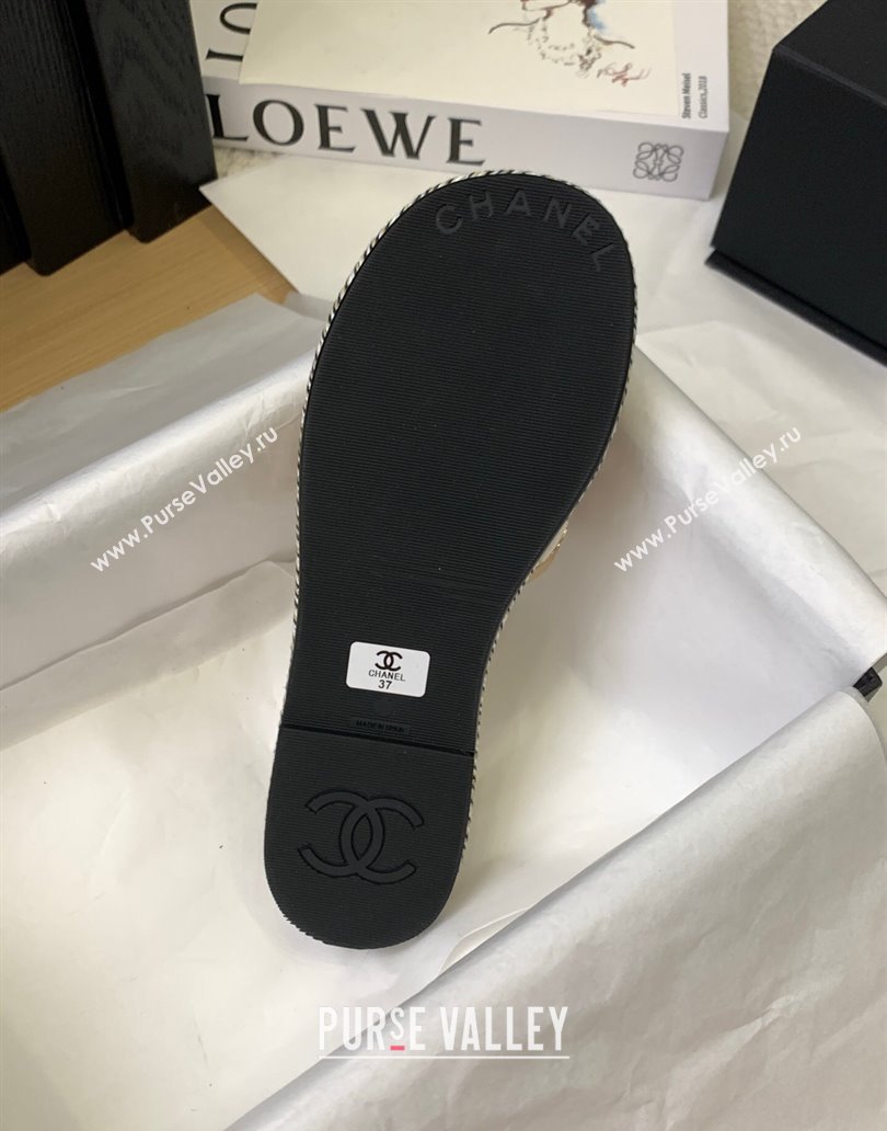 Chanel Cutout Calfskin Flat Slides Sandal Beige 2025 CH041611 (MD-250416085)