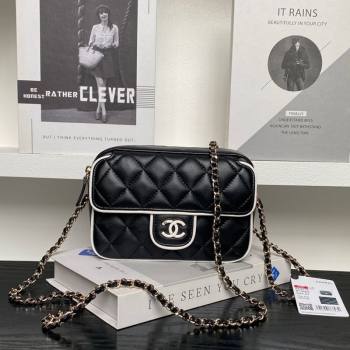 Chanel Lambskin Mini Camera bag Black 2025 AP4516 (yezi-250526015)