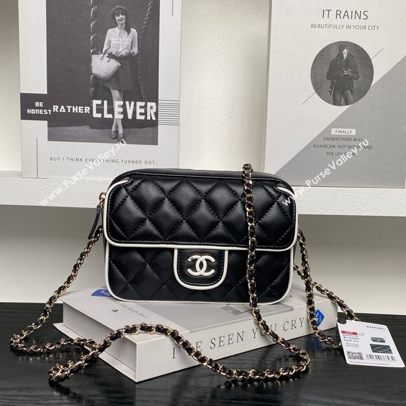 Chanel Lambskin Mini Camera bag Black 2025 AP4516 (yezi-250526015)