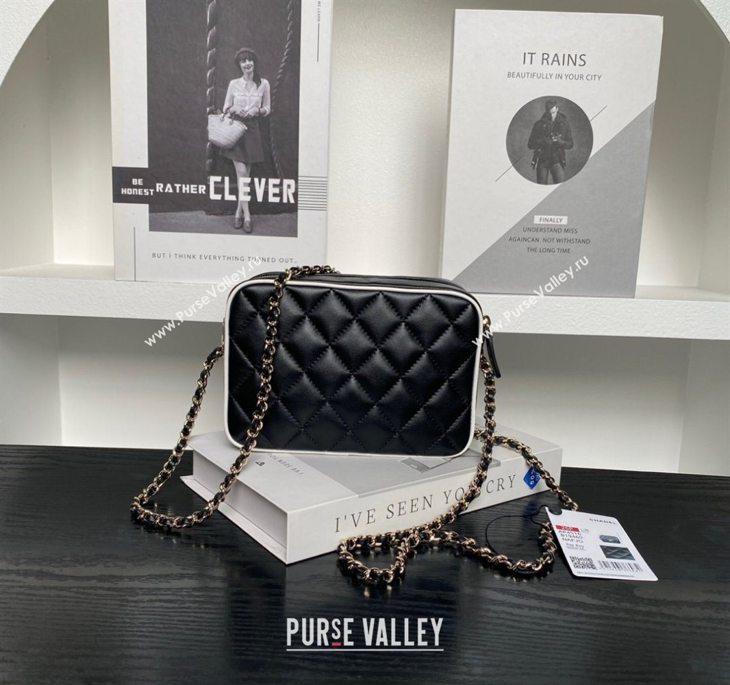Chanel Lambskin Mini Camera bag Black 2025 AP4516 (yezi-250526015)