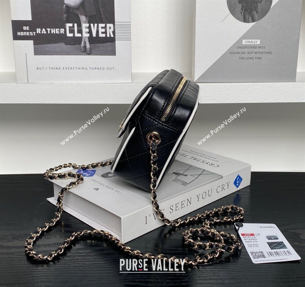 Chanel Lambskin Mini Camera bag Black 2025 AP4516 (yezi-250526015)