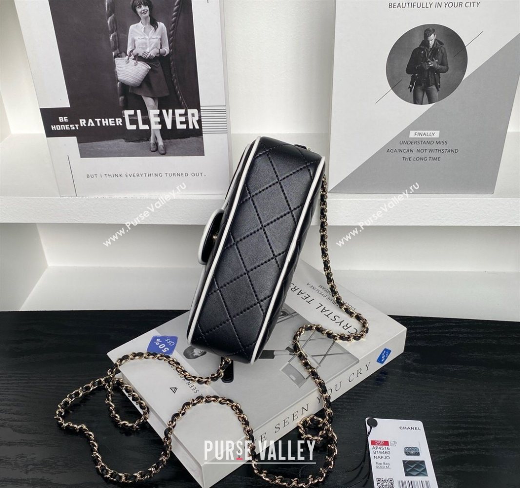 Chanel Lambskin Mini Camera bag Black 2025 AP4516 (yezi-250526015)