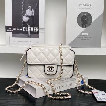 Chanel Lambskin Mini Camera bag White 2025 AP4516 (yezi-250526016)