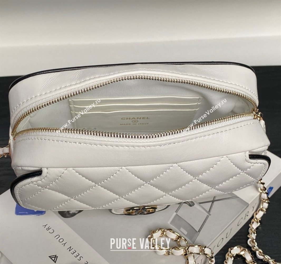 Chanel Lambskin Mini Camera bag White 2025 AP4516 (yezi-250526016)