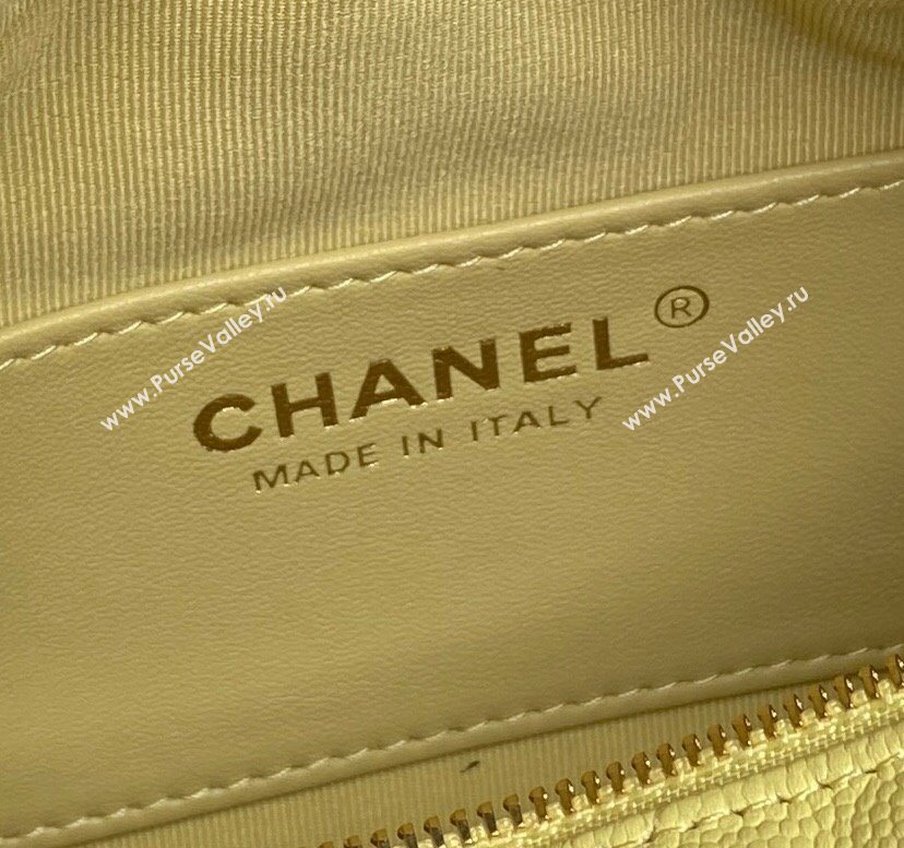 Chanel Grained Calfskin Clutch with Chain Yellow 2025 AP4484 (yezi-250526017)
