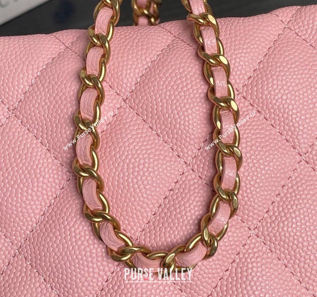 Chanel Grained Calfskin Clutch with Chain Pink 2025 AP4484 (yezi-250526018)
