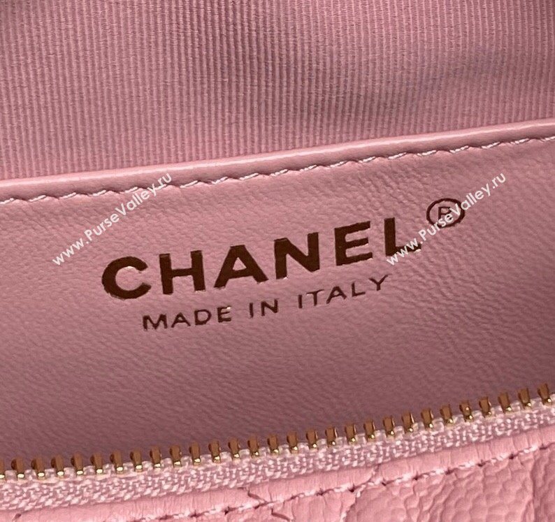 Chanel Grained Calfskin Clutch with Chain Pink 2025 AP4484 (yezi-250526018)