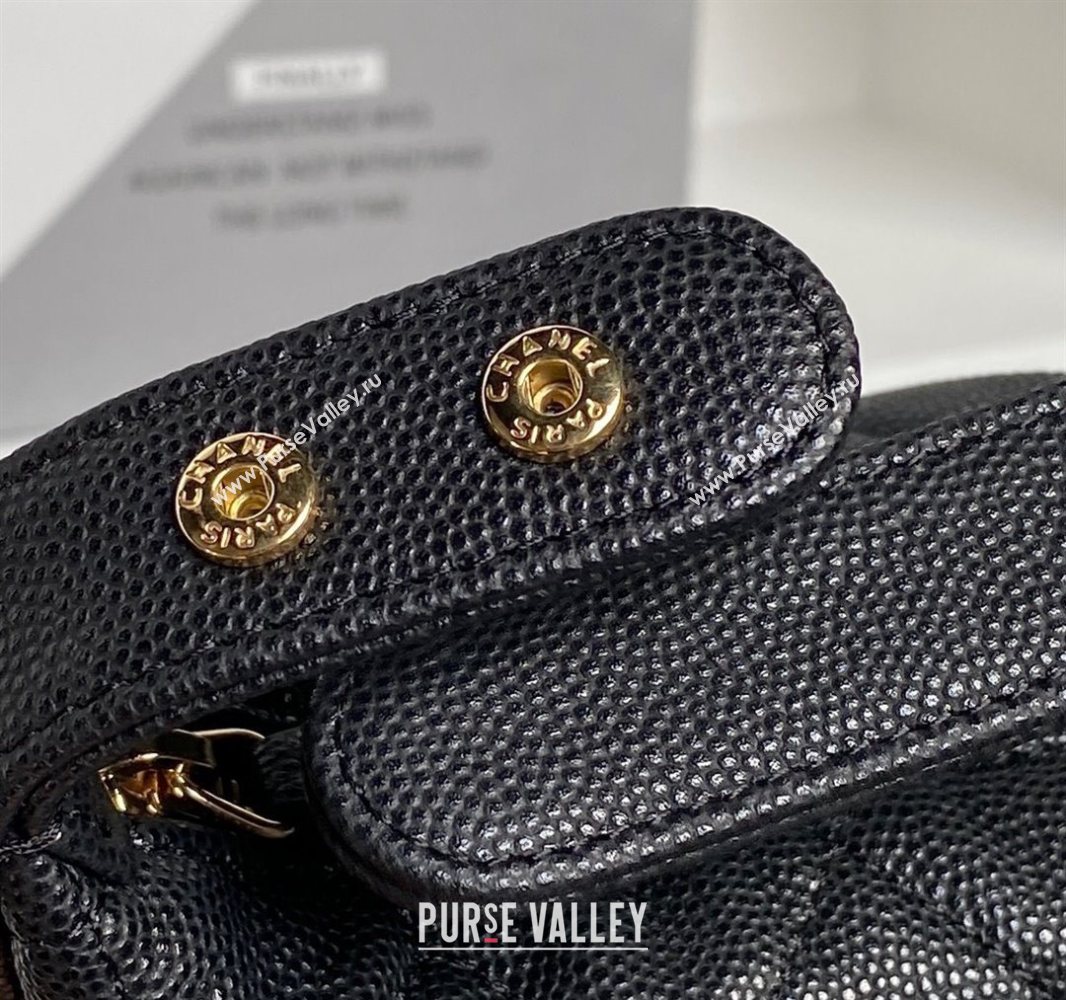 Chanel Grained Calfskin Clutch with Chain Black 2025 AP4484 (yezi-250526019)