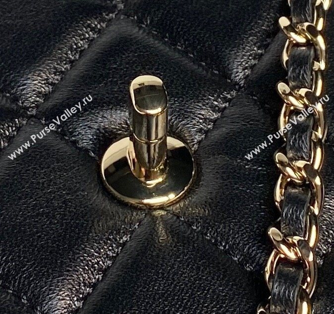 Chanel Lambskin Clutch with Chain AP4592 Black 2025 (yezi-250526022)