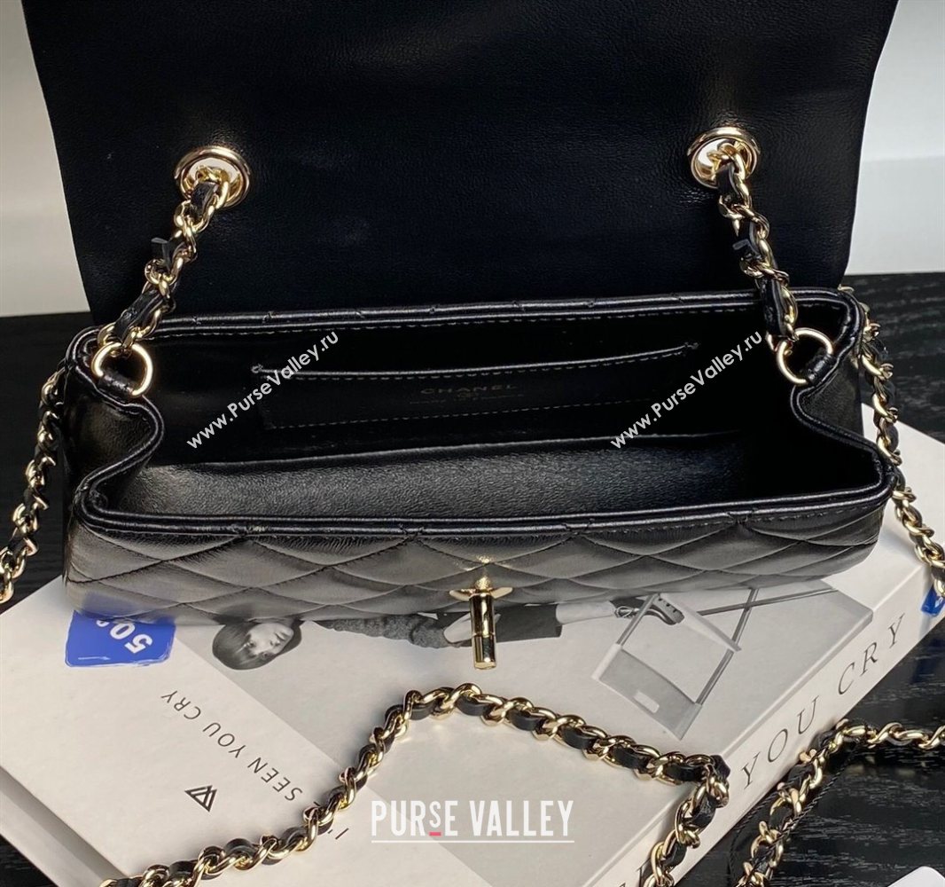 Chanel Lambskin Clutch with Chain AP4592 Black 2025 (yezi-250526022)