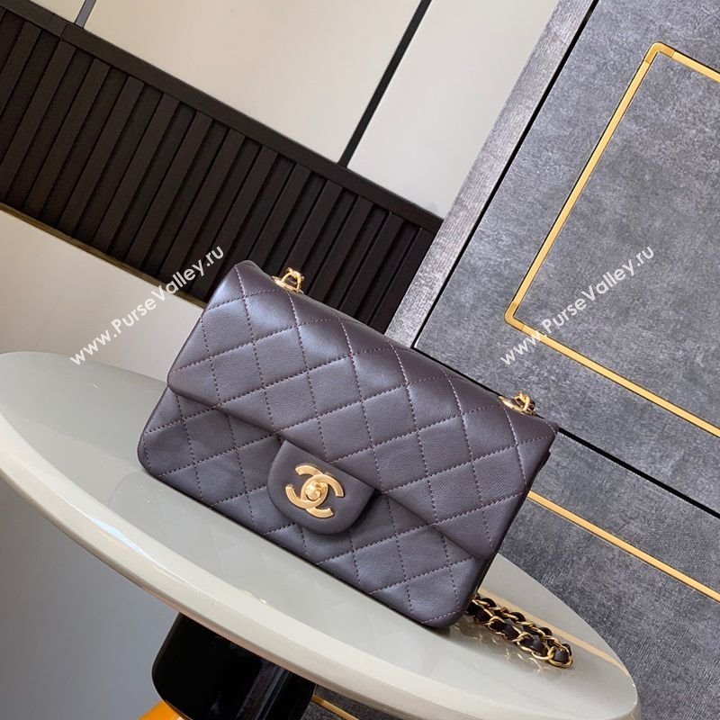 Chanel Vintage Lambskin Small Flap Bag Chocolate Brown 2025 CH032701 (yezi-250526023)
