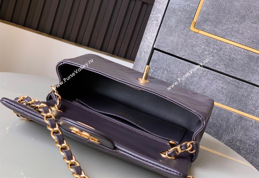Chanel Vintage Lambskin Small Flap Bag Chocolate Brown 2025 CH032701 (yezi-250526023)