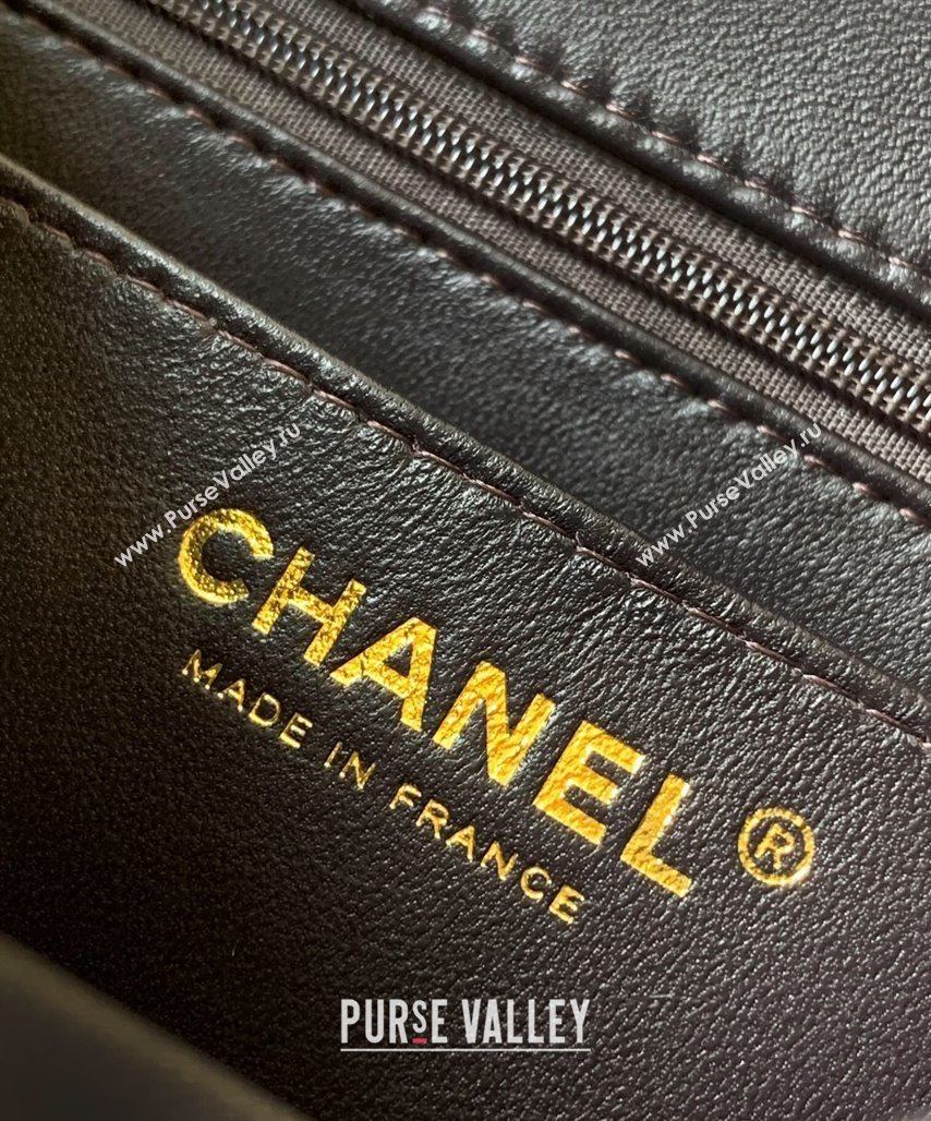 Chanel Vintage Lambskin Small Flap Bag Chocolate Brown 2025 CH032701 (yezi-250526023)