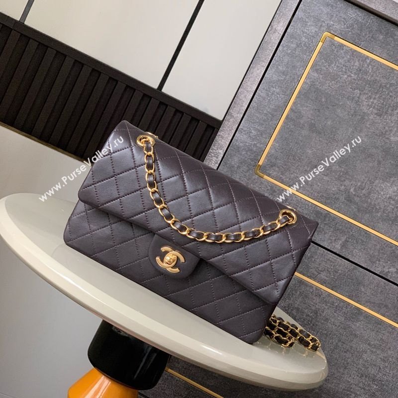 Chanel Vintage Lambskin Medium Flap Bag Chocolate Brown 2025 CH032701 (yezi-250526025)