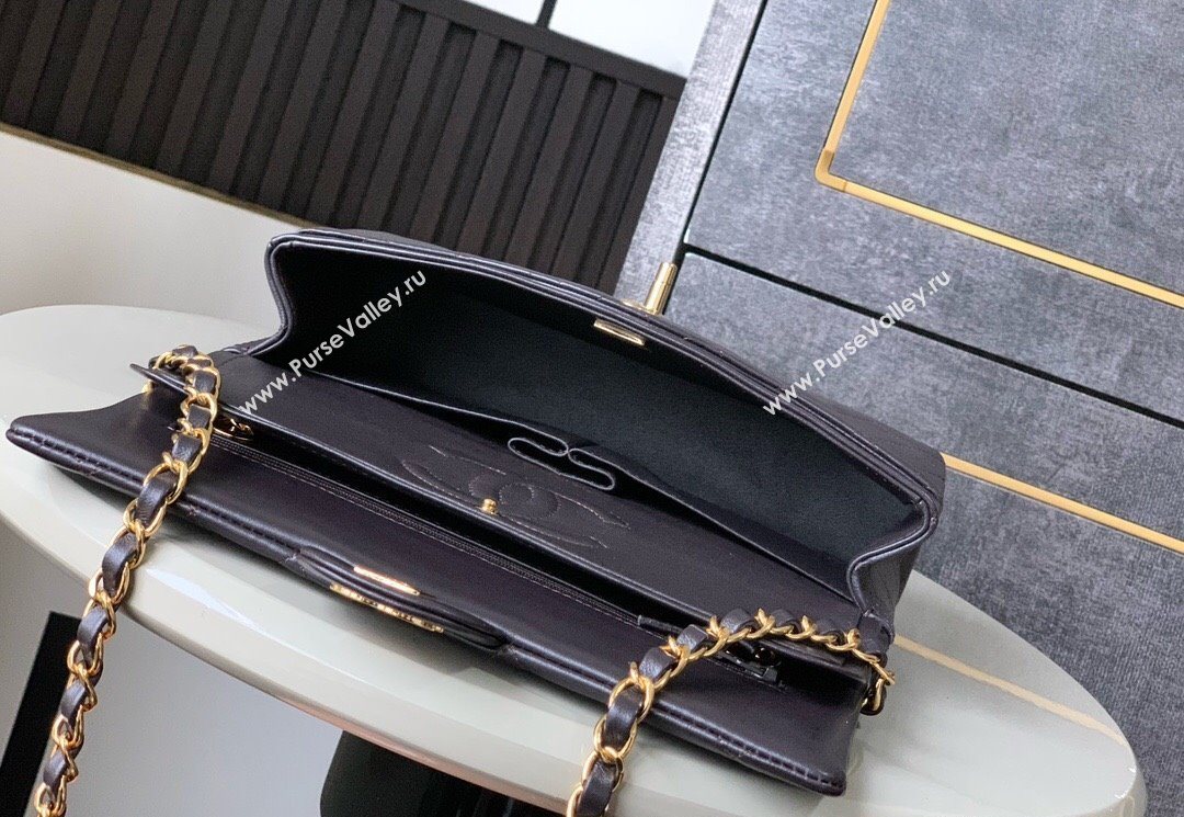 Chanel Vintage Lambskin Medium Flap Bag Chocolate Brown 2025 CH032701 (yezi-250526025)