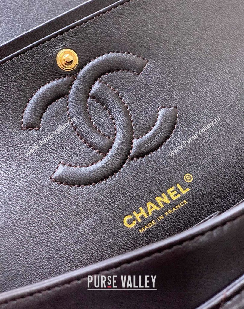 Chanel Vintage Lambskin Medium Flap Bag Chocolate Brown 2025 CH032701 (yezi-250526025)