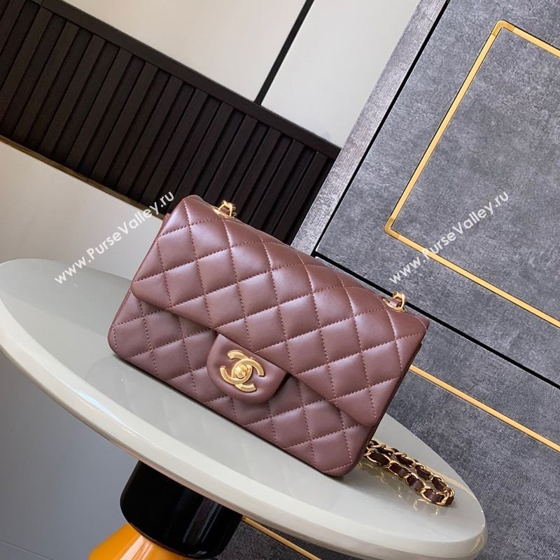 Chanel Vintage Lambskin Small Flap Bag Brown2 2025 CH032701 (yezi-250526024)