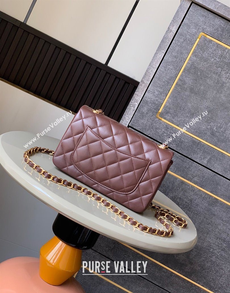 Chanel Vintage Lambskin Small Flap Bag Brown2 2025 CH032701 (yezi-250526024)