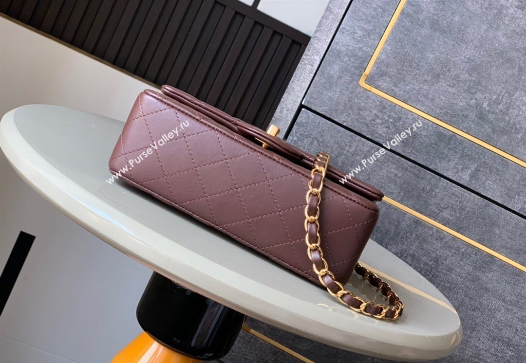 Chanel Vintage Lambskin Small Flap Bag Brown2 2025 CH032701 (yezi-250526024)