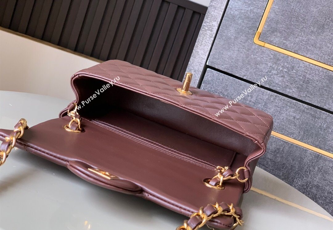Chanel Vintage Lambskin Small Flap Bag Brown2 2025 CH032701 (yezi-250526024)