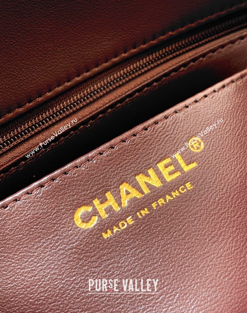Chanel Vintage Lambskin Small Flap Bag Brown2 2025 CH032701 (yezi-250526024)