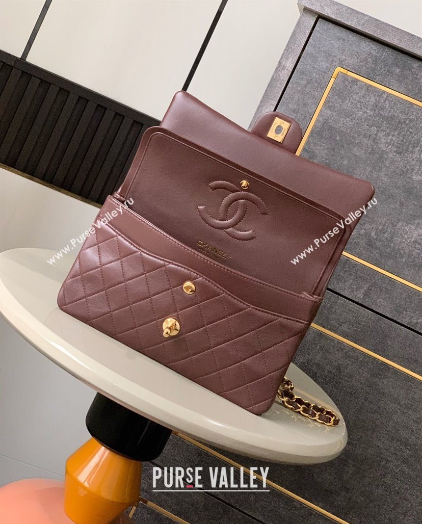 Chanel Vintage Lambskin Medium Flap Bag Brown2 2025 CH032701 (yezi-250526026)