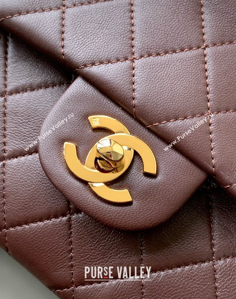 Chanel Vintage Lambskin Medium Flap Bag Brown2 2025 CH032701 (yezi-250526026)