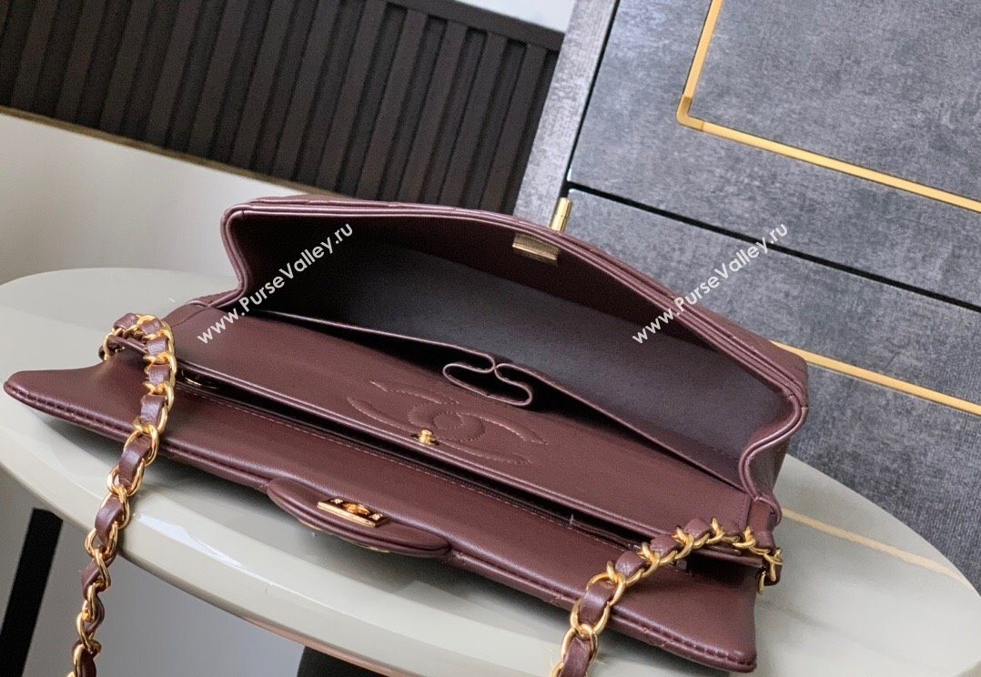 Chanel Vintage Lambskin Medium Flap Bag Brown2 2025 CH032701 (yezi-250526026)