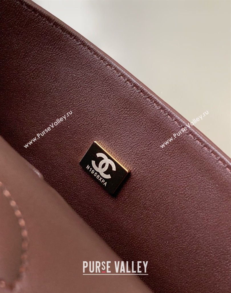 Chanel Vintage Lambskin Medium Flap Bag Brown2 2025 CH032701 (yezi-250526026)