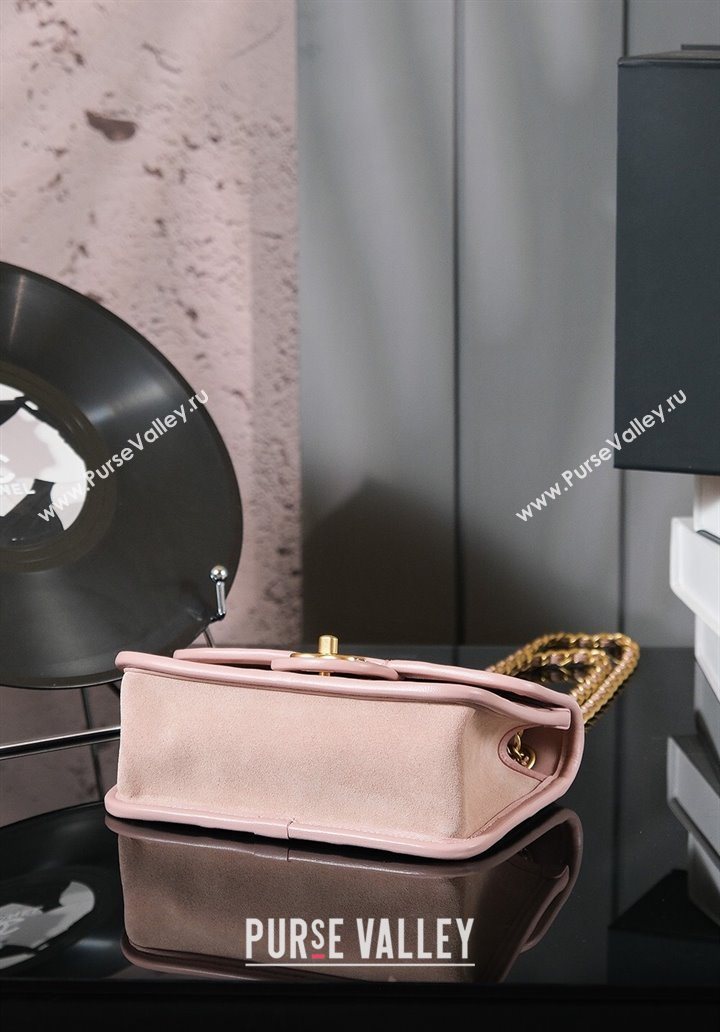Chanel Suede Braided Calfskin Mini Flap Bag AS4797 Light Pink 2025 (yezi-250526004)