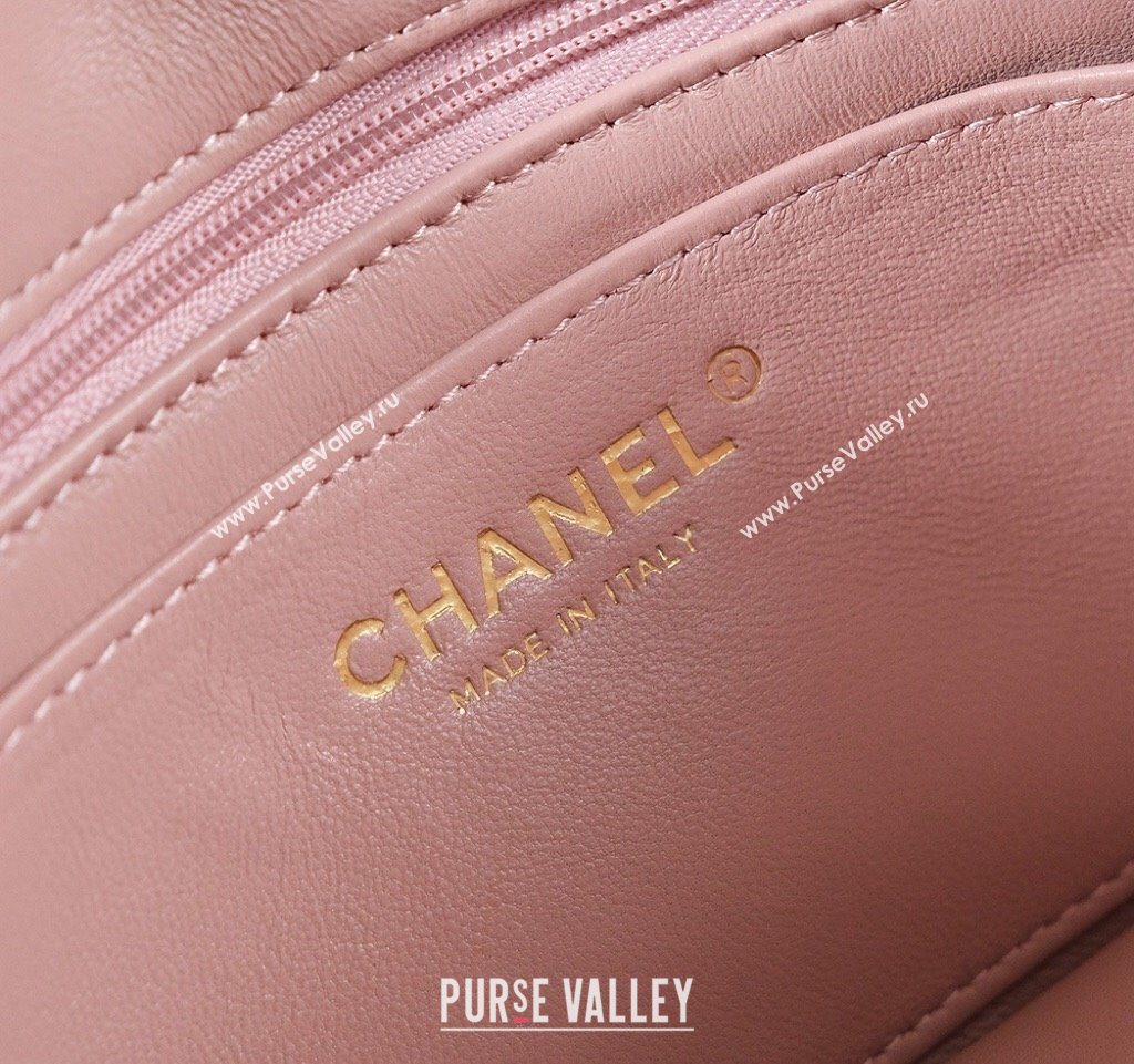 Chanel Suede Braided Calfskin Mini Flap Bag AS4797 Light Pink 2025 (yezi-250526004)