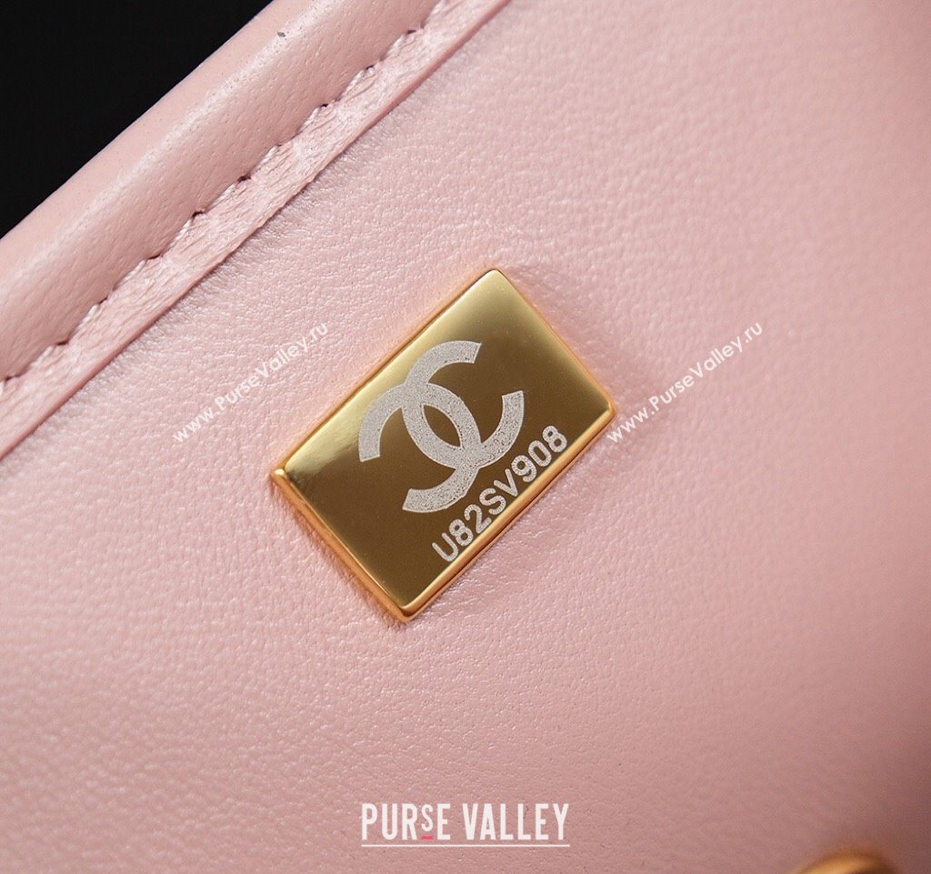 Chanel Suede Braided Calfskin Mini Flap Bag AS4797 Light Pink 2025 (yezi-250526004)
