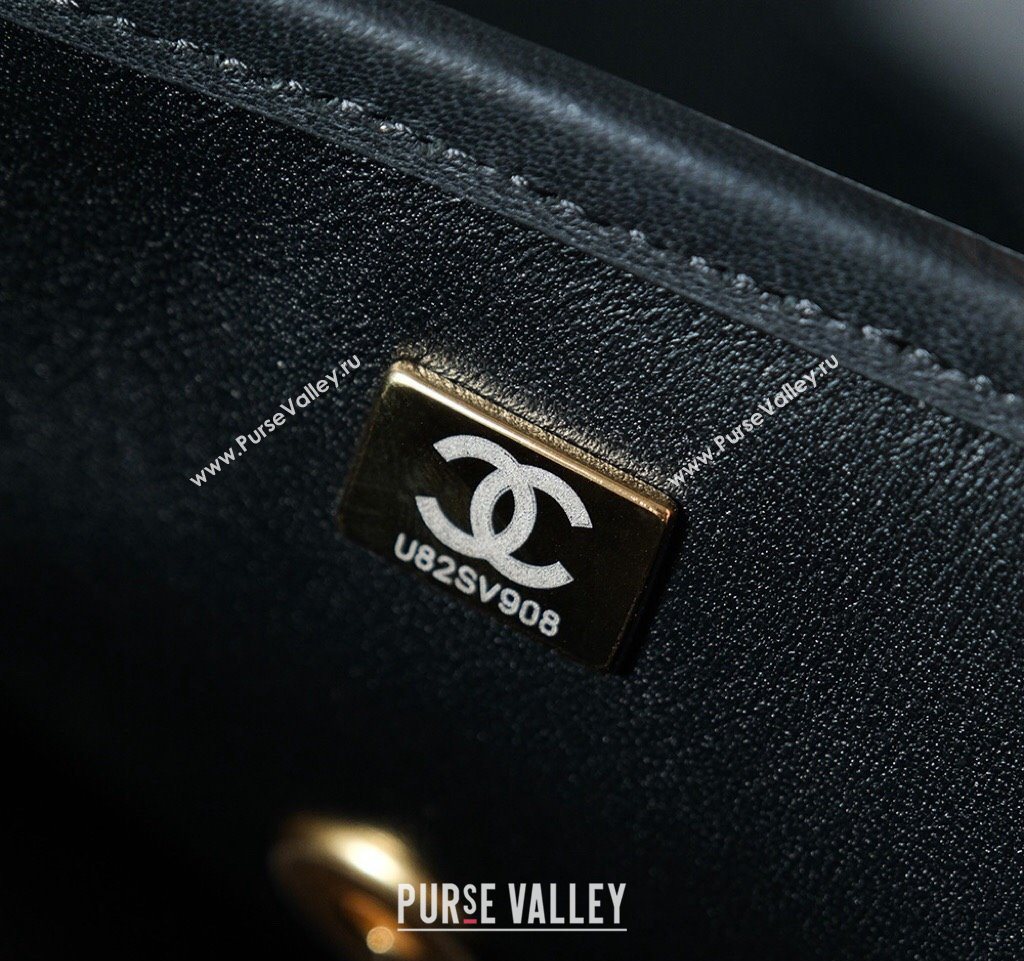 Chanel Braided Calfskin Leather Mini Flap Bag AS4797 Black 2025 (yezi-250526006)